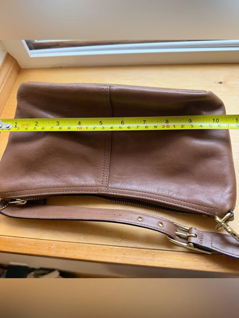 Coach VTG Legacy Crescent Brown Leather Shoulder Bag Adjustable Strap
